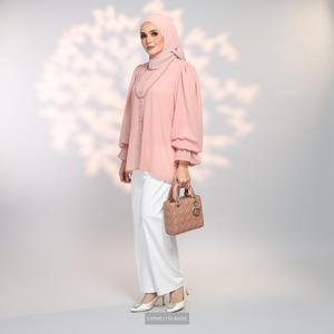 ALAIZA BLOUSE - CORAL PEACH