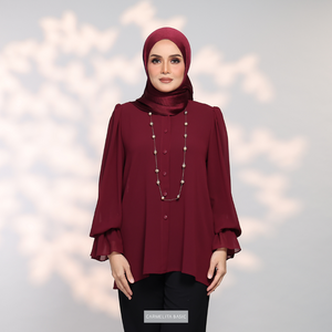 ALAIZA BLOUSE - MAHOGANY