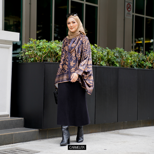 CAMELIA SATIN SILK BATWING - EVELYN