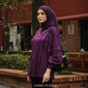 EVELYN BLOUSE - PLUM