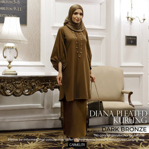 DIANA PLEATED KURUNG Dark Bronze