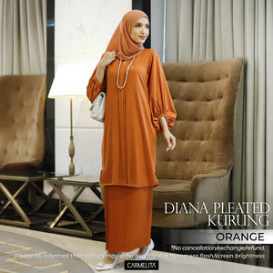 DIANA PLEATED KURUNG Orange